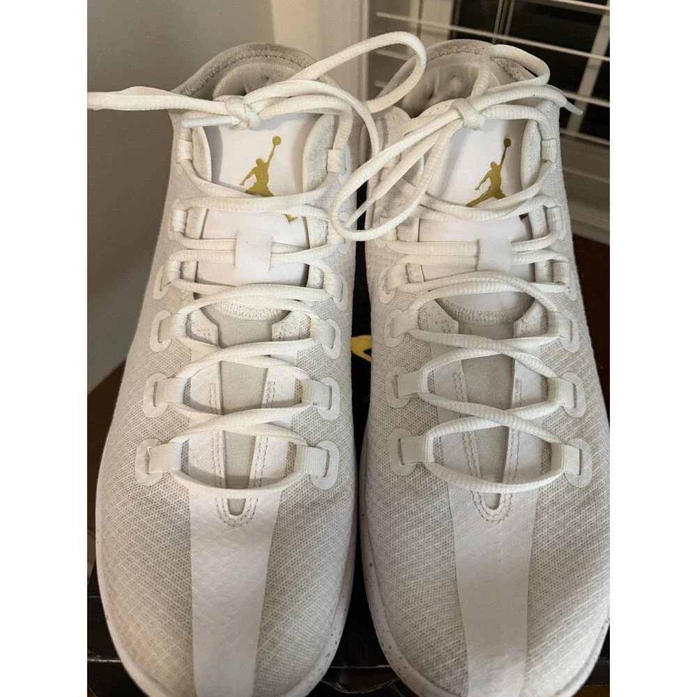 Nike Air Jordan Reveal Metallic Gold Coin White Sneakers Men’s 11.5